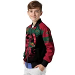 customized minnesota wild reaper hands red black bomber jacket best selling