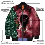 customized minnesota wild skull cluster red bomber jacket best selling