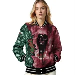 customized minnesota wild skull cluster red varsity jacket best selling