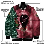 customized minnesota wild skull cluster red varsity jacket best selling