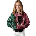 customized minnesota wild skull cluster red varsity jacket best selling