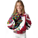 customized minnesota wild stars and stripes slashes red varsity jacket best selling