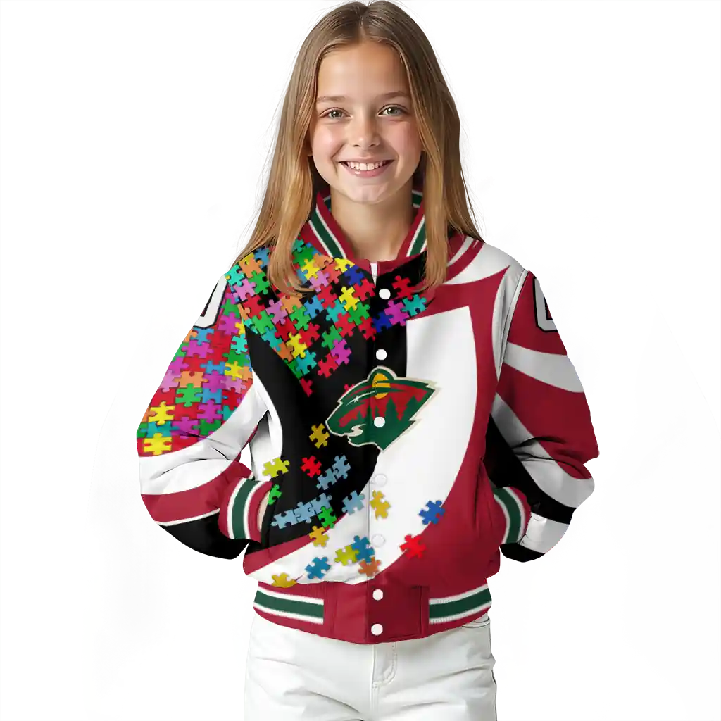 customized minnesota wild stars and stripes slashes red varsity jacket top rated customized minnesota wild stars and stripes slashes red varsity jacket top rated