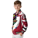 customized minnesota wild stars and stripes slashes red varsity jacket best selling