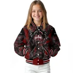 customized mississippi state bulldogs antlers motif maroon black varsity jacket best selling