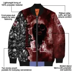 customized mississippi state bulldogs skull cluster maroon bomber jacket best selling