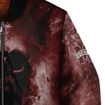 customized mississippi state bulldogs skull cluster maroon bomber jacket best selling
