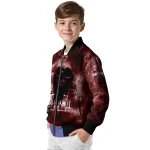 customized mississippi state bulldogs skull cluster maroon bomber jacket best selling