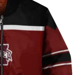 customized mississippi state bulldogs stripe statement maroon black bomber jacket best selling