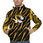 customized missouri tigers abstract streaks black windbreaker jacket best selling