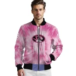 customized missouri tigers pink tie dye pink bomber jacket best selling