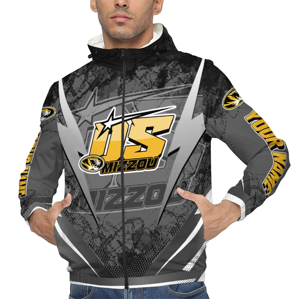 customized missouri tigers us rock star black windbreaker jacket top rated customized missouri tigers us rock star black windbreaker jacket top rated