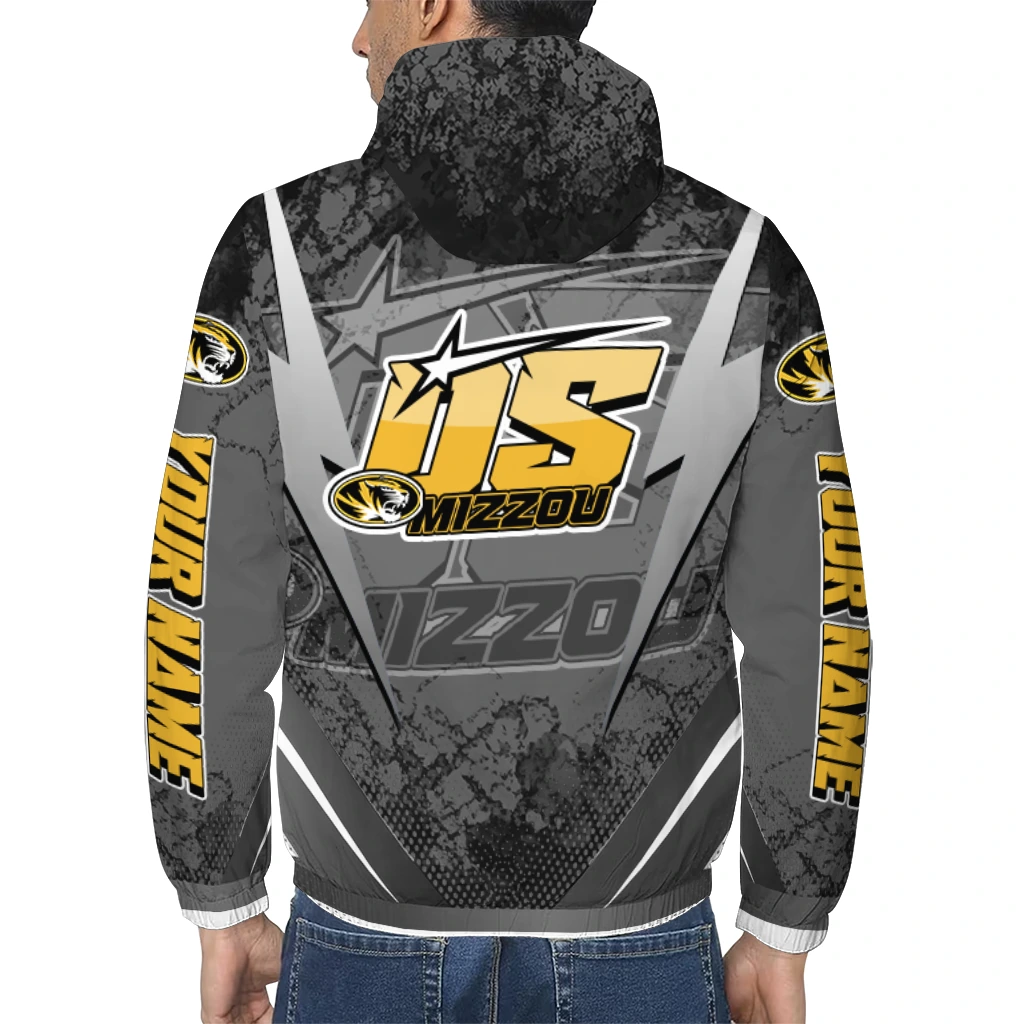customized missouri tigers us rock star black windbreaker jacket trendy customized missouri tigers us rock star black windbreaker jacket trendy