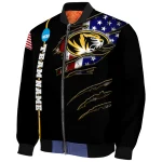 customized missouri tigers usa flag claws black bomber jacket best selling