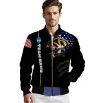 customized missouri tigers usa flag claws black bomber jacket best selling