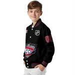 customized montreal canadiens claw cut black varsity jacket best selling