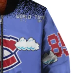 customized montreal canadiens mario blocks blue black bomber jacket best selling