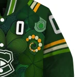 customized montreal canadiens shamrock vortex green varsity jacket best selling