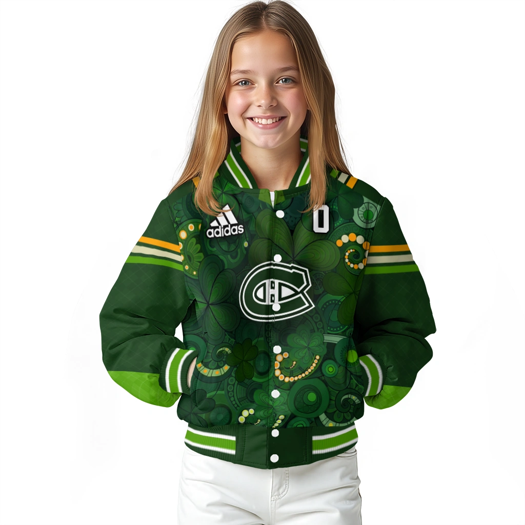 customized montreal canadiens shamrock vortex green varsity jacket top rated customized montreal canadiens shamrock vortex green varsity jacket top rated