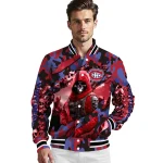 customized montreal canadiens skull horde red varsity jacket best selling