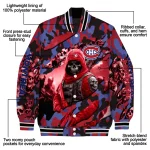 customized montreal canadiens skull horde red varsity jacket best selling