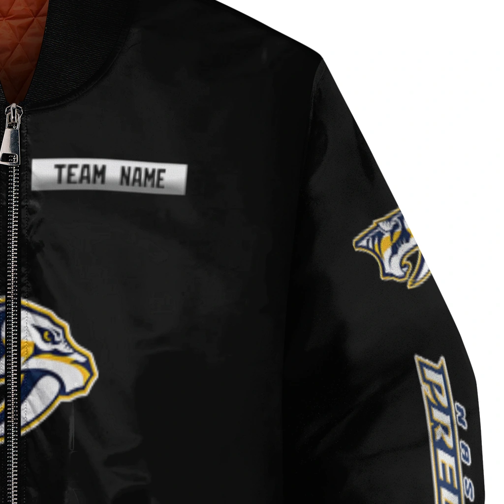 customized nashville predators american flag skull black bomber jacket premium grade customized nashville predators american flag skull black bomber jacket premium grade