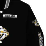 customized nashville predators american flag skull black varsity jacket best selling