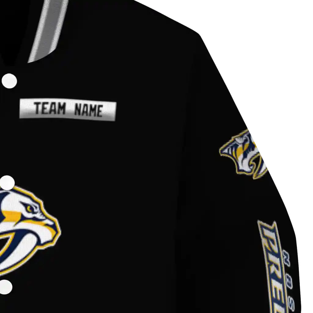 customized nashville predators american flag skull black varsity jacket premium grade customized nashville predators american flag skull black varsity jacket premium grade