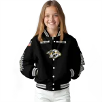 customized nashville predators american flag skull black varsity jacket best selling