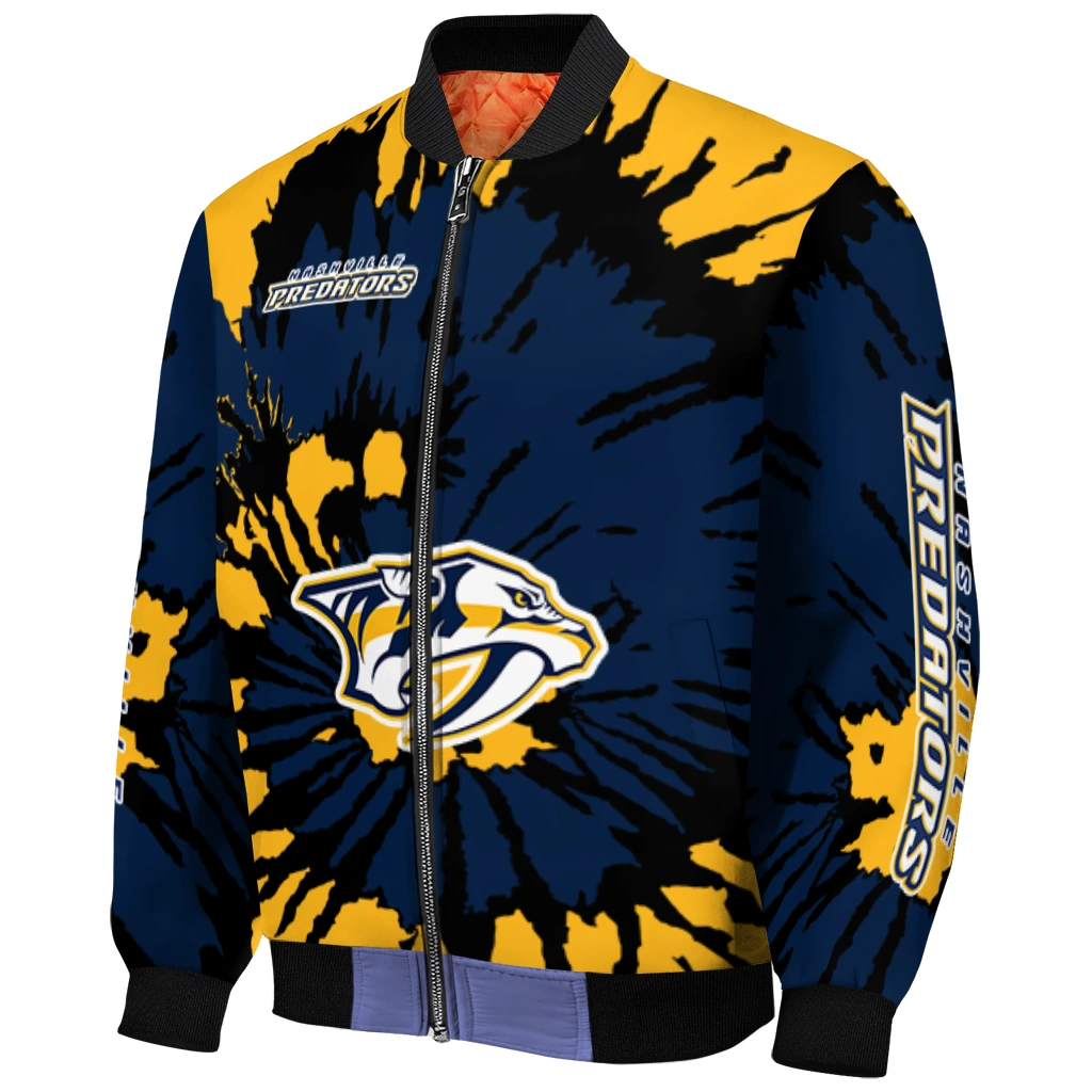 customized nashville predators burst splatter gold bomber jacket fashion forward customized nashville predators burst splatter gold bomber jacket fashion forward