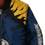 customized nashville predators burst splatter gold bomber jacket best selling