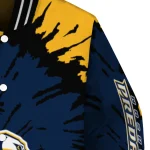 customized nashville predators burst splatter gold varsity jacket best selling