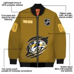 customized nashville predators claw rip gold bomber jacket best selling