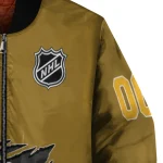 customized nashville predators claw rip gold bomber jacket best selling