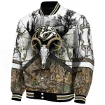 customized nashville predators deer skull camouflage white varsity jacket best selling
