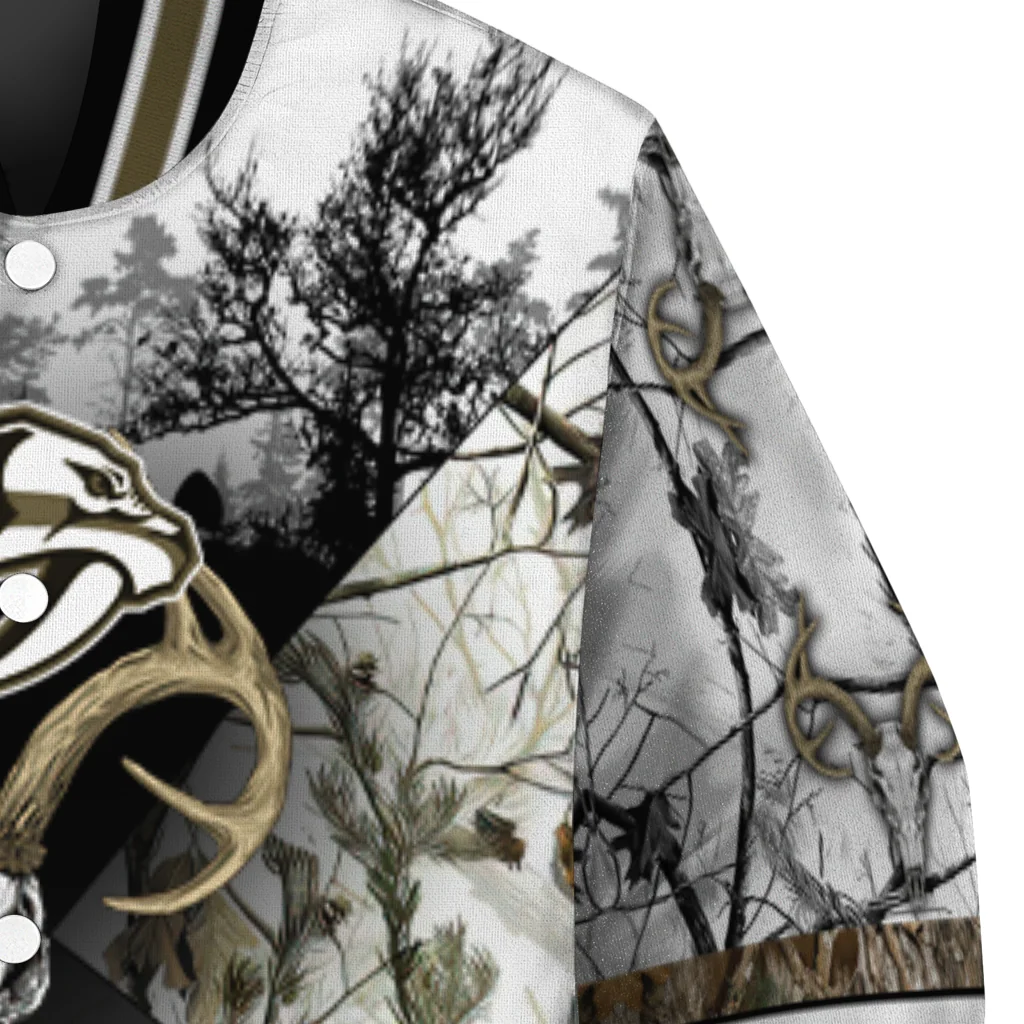 customized nashville predators deer skull camouflage white varsity jacket premium grade customized nashville predators deer skull camouflage white varsity jacket premium grade