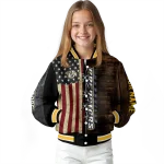 customized nashville predators flag wood brown varsity jacket best selling