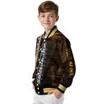 customized nashville predators flag wood brown varsity jacket best selling