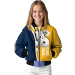 customized nashville predators snoopy head gold bomber jacket best selling