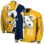 customized nashville predators snoopy head gold varsity jacket best selling