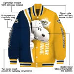 customized nashville predators snoopy head gold varsity jacket best selling