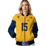 customized nashville predators team patch gold bomber jacket best selling