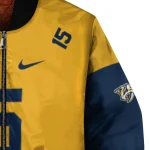 customized nashville predators team patch gold bomber jacket best selling