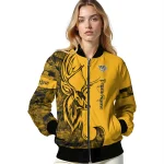customized nashville predators tribal deer art gold bomber jacket best selling