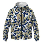 customized navy midshipmen camouflage mashup blue windbreaker jacket best selling