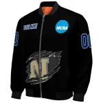 customized navy midshipmen claw shred black bomber jacket best selling
