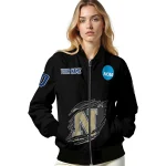 customized navy midshipmen claw shred black bomber jacket best selling