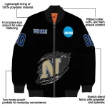 customized navy midshipmen claw shred black bomber jacket best selling