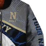 customized navy midshipmen electric flash blue bomber jacket best selling