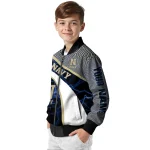 customized navy midshipmen electric flash blue bomber jacket best selling